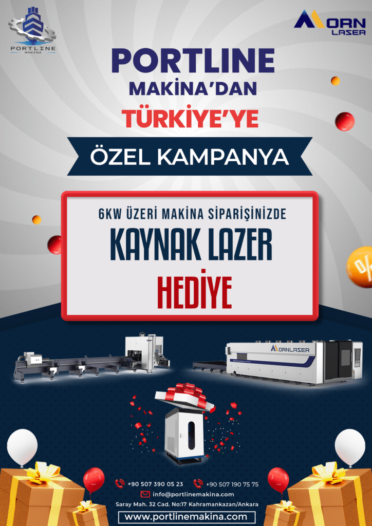 portline makina fiber metal lazer kesim makinalarında kampanya lazer kesim makinaları uygun fiyatlarla hizmetinizde